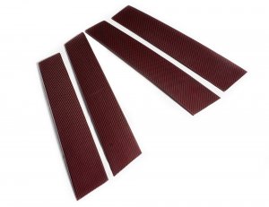 Alfa Romeo Giulia Exterior Door Pillars - Carbon Fiber - Red - Feroce Carbon Alfa Romeo Giulia Exterior Door Pillars - Carbon Fiber - Red - Feroce Carbon